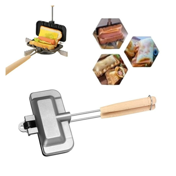 Sandwich Baking Pan Mould Non Stick Double Sided Frying Pan Stainless Steel