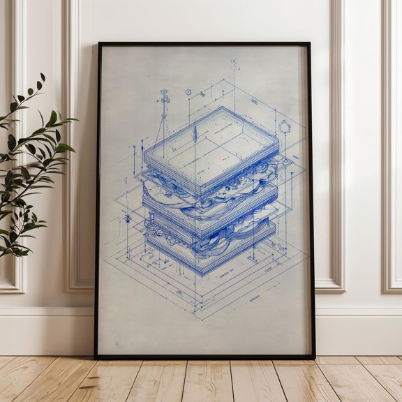 Sandwich Blueprint Technical Poster