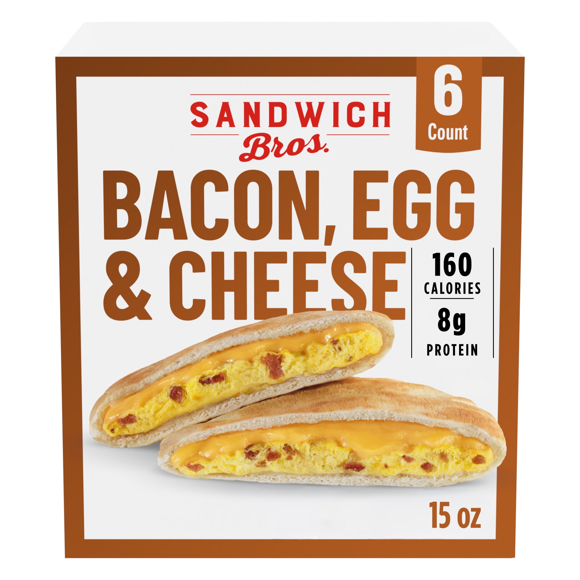Sandwich Bros Bacon Egg and Cheese Frozen Breakfast Sandwiches 6