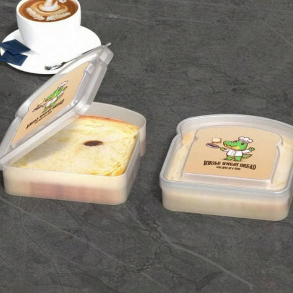 Sandwich Container Shape Sandwich Box Sandwich Box Storage Shape Holder Plastic For Lunch Fresh Keeping Container Sandwich For Adults Prep Microwave(Yellow)