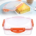 thumbnail image 1 of Sandwich Containers – BPA Free Sandwich Box with Airtight Lid, Durable & Reusable Food Storage for Lunch Boxes, Microwave & Dishwasher Safe, 1 of 9