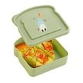 thumbnail image 1 of Sandwich Containers, Sandwich Box Food Storage Toast Shape Holder Plastic for Lunch, Sandwich Keeper for Adults Prep Microwave(Green), 1 of 5