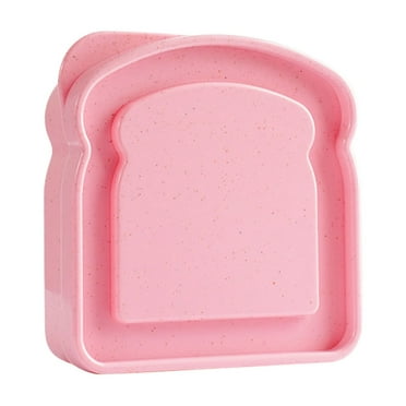 Sandwich Containers, Sandwich Containers for Lunch Boxes Plastic Toast Shape Food Storage Sandwich Box with Lid, BPA Free and Reusable, Microwave & Dishwasher Safe, for Family Adults