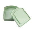 thumbnail image 1 of Sandwich Containers for Lunch Box, Reusable Sandwich Containers Holder Box, Bread Snack Meal, Plastic Toast Shape Food Storage,Green, 1 of 9