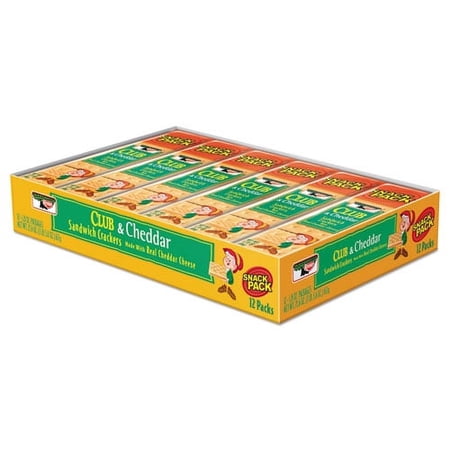 "Sandwich Cracker, Club And Cheddar, 8 Cracker Snack Pack, 12/box | Bundle of 2 Boxes"