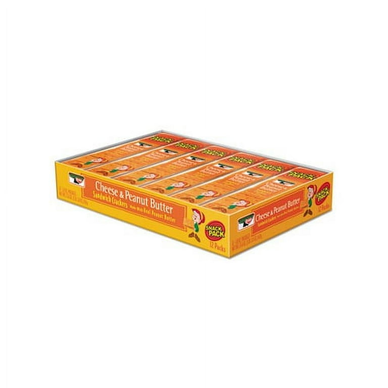 Sandwich Crackers, Cheese and Peanut Butter, 8-Piece Snack Pack, 12/Box Sandwich Crackers, Cheese and Peanut Butter, 8-Piece Snack Pack, 12/Box