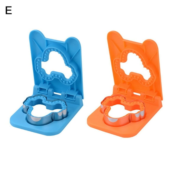 Sandwich Cutter And Sealer Pocket Sandwiches Maker Uncrustables Cutter Stainless Steel Blade Safe Design Easy to Use Kitchen Tools for Kids -Random Color,E