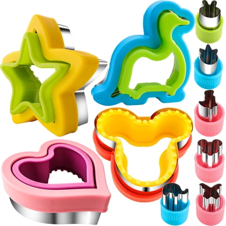 Sandwich Cutter and Sealer,Set of 4 Bread Sandwich Decruster Pancake Maker DIY Cookie Cutters for Kids Bento Box,Round Heart Star Square Shapes Sandwich Decruster Press Mold