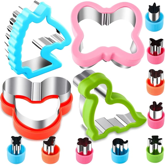 Sandwich Cutter Set Fruit Bread Cutout Shapes Animal Cookie Cutters 13 Pack Baking Tools