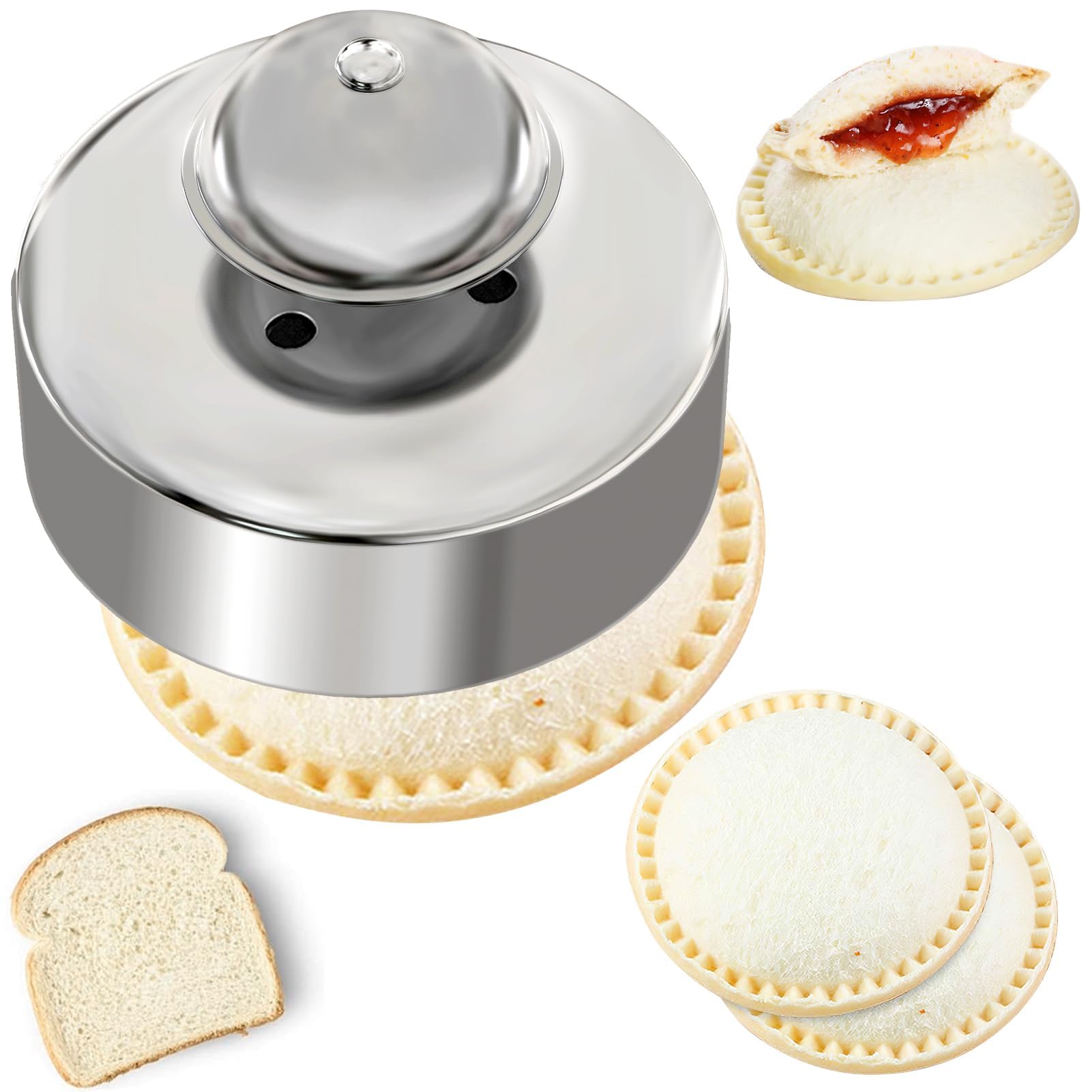 Sandwich Cutter, Uncrustables Sandwich Maker 3.5In Cookies Cutter 304