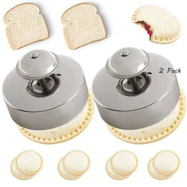 Sandwich Cutter and Sealer,2 Pack Food-Grade 304 Stainless Steel Sandwich Decruster,3-1/2 inch DIY Sandwich Maker for Kids