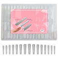 thumbnail image 1 of Sandwich Forms for Top and Bottom Extension - Long Coffin Shape with Lines Reusable Full Cover Acrylic Gel Nail Form Templates for Quick DIY Manicure, 1 of 5