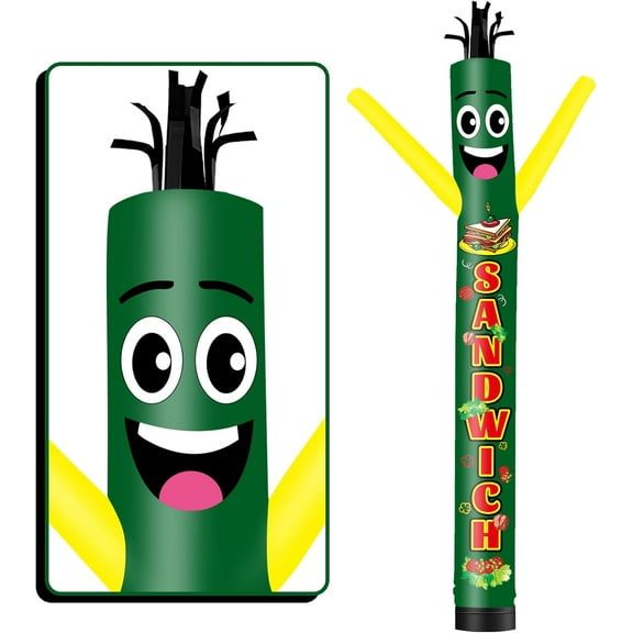Sandwich Inflatable Tube Man  Wacky Wavy Dancing Guy for Outdoor Decoration Advertising Business Promotion (Blower Not Included)