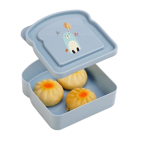 Sandwich Lunch Container | Reusable Food Storage Box | Durable Fiber Material | Microwave & Dishwasher Safe | 2L Capacity | Fits Multiple Sandwiches | 130x123x37mm | Adult Meal Prep