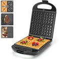 Sandwich Maker 3 in 1, YUQIN 4 Slice Waffle Maker 1200W Panini Press
