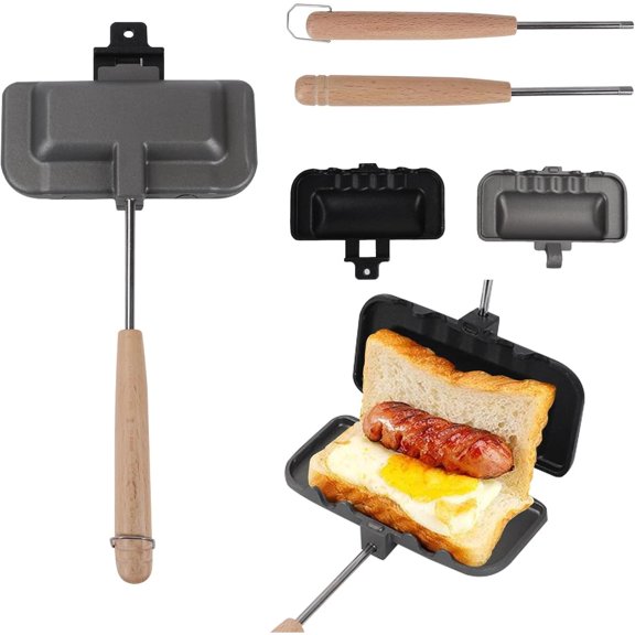 Sandwich Maker Pan, Double-Sided Sandwich Baking Pan Nonstick Sandwich Maker Fli