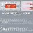 thumbnail image 1 of Sandwich Nail Dual Forms, Stiletto Top & Bottom for Builder Gel 256 Pcs Reusable Nail Forms Guide Lines Nail Mold for Nails Extension,Salon & Home DIY Nail Art Tools, 1 of 5