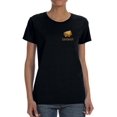 thumbnail image 1 of Sandwich Pocket Graphic Quote Women Black T-Shirt, Female Medium, 1 of 4