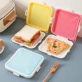 thumbnail image 1 of Sandwich Storage Box Reusable Silicone Lunch Box Food Storage Case Microwave Safe Lunch Box Food Container Sandwich Boxes, 1 of 5