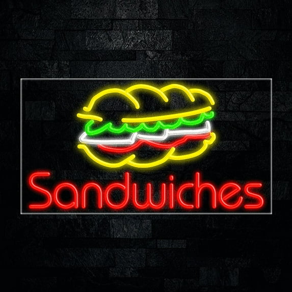 Sandwiches-LED Neon Sign 33"L x 18"H #30698