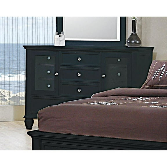 Sandy Beach 11-drawer Dresser Black