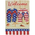 thumbnail image 1 of Northlight Sandy Beach "Welcome" Patriotic Outdoor Garden Flag - 18" x 12.5", 1 of 5