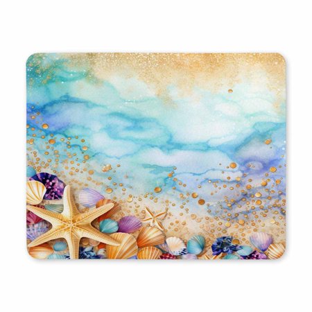 Sandy BeachMouse Pad,Gaming Mouse Pad Non-Slip Keyboard Pads Waterproof Laptop Desk Mat for Gaming Office Home,Pretty Cute Mouse Pad for Office Gaming Laptop Women Kids