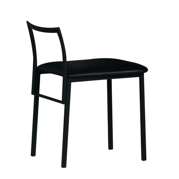 Sandy Black Metal Chair / Ideal for Outdoor Patio / Comfortable Padding
