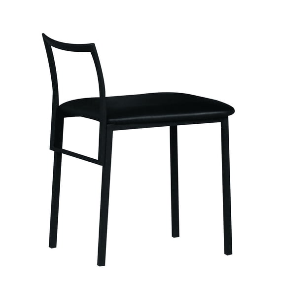 Sandy Black Metal and PU Chair / 18" Package Width