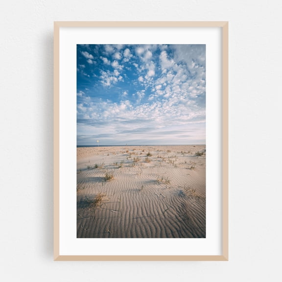 Sandy Fire Island - Fire Island New York Photography Oak Framed Wall Art Print 24 x 36 inches
