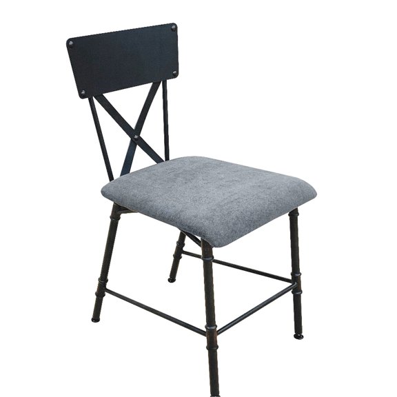 Sandy Grey Fabric and Wood Material - Soft Upholstered Cushion for Comfort - Office or Living Area - Durable and Aesthetic Seating