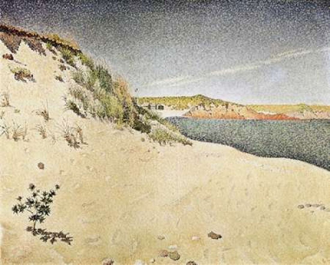 Sandy Ocean Beach Canvas Art - Paul Signac (24 x 30)