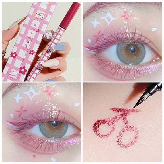 Eyelid Wipes Glitter Liner Korean Doll 10 Cosmetics Makeup Geller Makeup Release Liner Eye Scanner Highlights Face Pencil for Brow Mapping Pencil Korean Glitter Liner Skin Tight Cottage