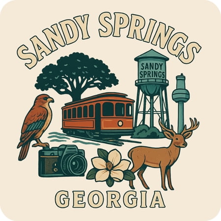 Sandy Springs Georgia Keepsakes Souvenir Vinyl Sticker – Destination Travel Keepsake Collectible (3-Inches Wide)