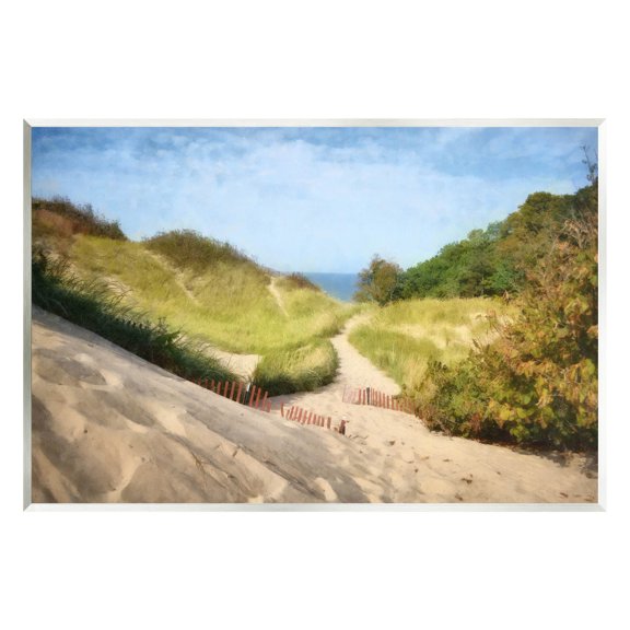 Sandy Summer Beach Path Landscape Graphic Art Unframed Art Print Wall Art