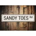 thumbnail image 1 of Sandy Toes Road Novelty Decor, Metal Wall Sign - 4x18 Inches, 1 of 4