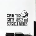 thumbnail image 1 of Sandy Toes Salty Kisses & Seashell Wishes - Beach Ocean Waves Quotes Vinyl Wall Sticker Art Decal Beach Area Ocean Vibes Chill Out Design Beach House Home Decor Stickers Decoration Size (22x30 inch), 1 of 3