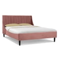 thumbnail image 1 of Sandy Wilson Home Aspen Upholstered Platform Bed Queen Ash Rose, 1 of 20