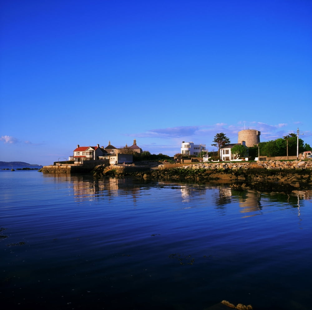 Sandycove Co Dublin Ireland The James Joyce Tower And Museum In The Distance In A Village On The East Coast Of Ireland Canvas Art - The Irish Image Collection Design Pics (15 x 15)