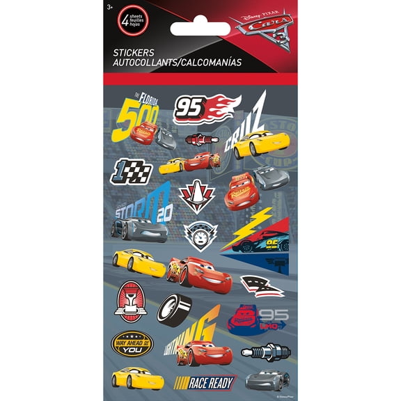 Sandylion Disney Standard Stickers 4 Sheets-Cars 3