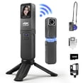 thumbnail image 1 of Saneen 4K Action Vlogging Camera 1.3" Touchscreen Wearable Body Cameras with EIS Stabilization, 120° Wide-Angle Lens, Waterproof Case & 32GB Card, 1 of 10