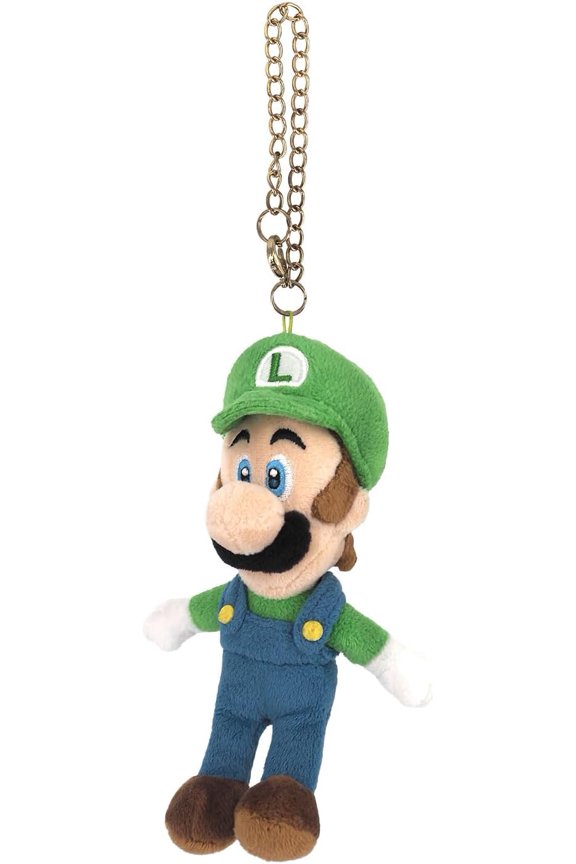 Boeki MM02 Super Mario All Star Collection Luigi Mascot, W3.5 x D2.8 x Height 6.1 inches (9 x 7 x 15.5 cm), Plush Mascot