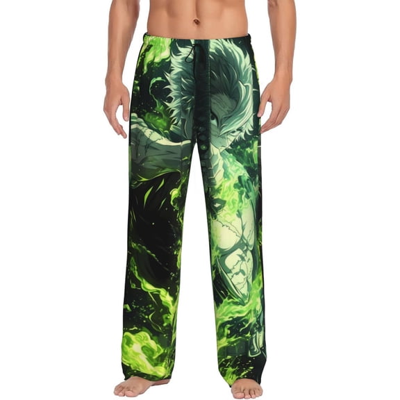 Sanemi Shinazugawa Men's Pajama Pants, Ultra-soft Comfy Casual Lounge Pants, Graphic Printed Sleep Pjs Bottoms With Drawstring Pockets
