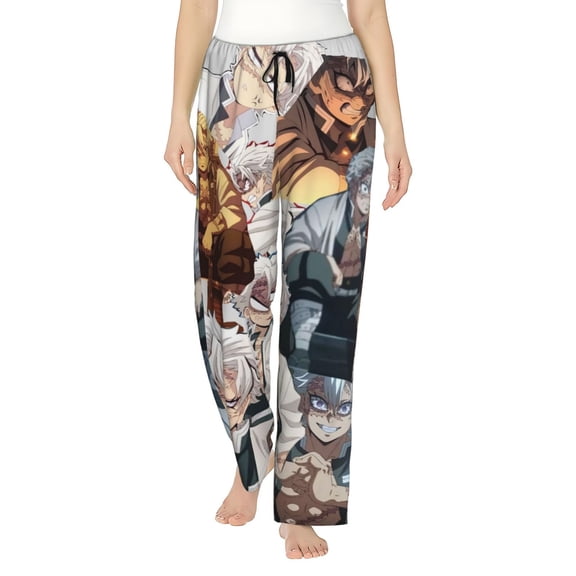 Sanemi Shinazugawa Women's Pajama Pants, Ultra-soft Comfortable Casual Lounge Pants, Graphic Printed Sleep Bottoms With Drawstring