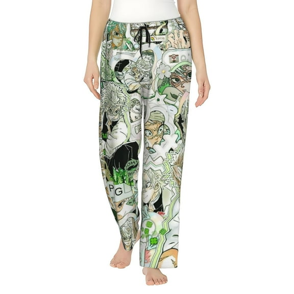 Sanemi Shinazugawa Women's Pajama Pants, Ultra-soft Comfortable Casual Lounge Pants, Graphic Printed Sleep Bottoms With Drawstring