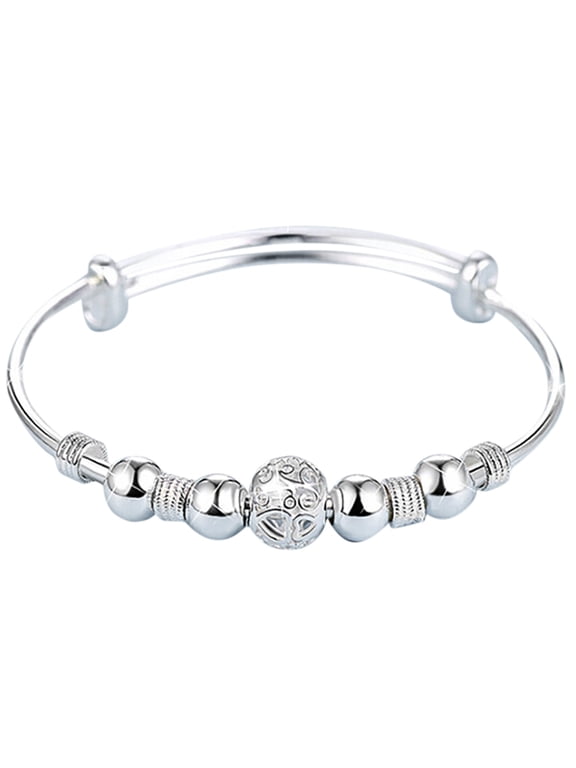 Adjustable Anti-Anxiety Free Rotation Women Transport Bead Lantern Bracelet