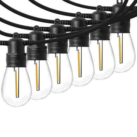 Sanfant 51ft Outdoor String Lights IP65 Waterproof Lights with 15+1 Edison Shatterproof Bulbs for Balcony Backyard Yard