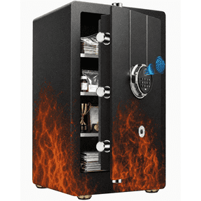 Sanfnz 𝟔.𝟎 Cu. ft. Large Fireproof Waterproof Safe, 𝟏𝟖𝟎𝟎°𝐅 Fire Protection for 𝟑𝟓 𝐌𝐢𝐧, Heavy Duty Biometric Safe with Fingerprint Keypad Lock