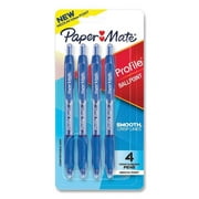 Sanford 2113555 Medium 1 mm Profile Retractable Ballpoint Pen, Translucent Blue - Pack of 4