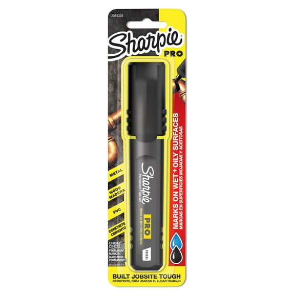 Sharpie PRO Permanent Marker, Medium, Chisel Tip, Black